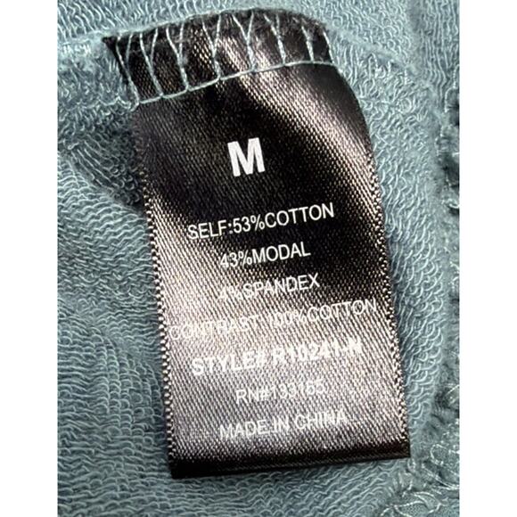 Altar'd State Womens Sweatshirt Lagenlook Boho Feminine Minimalist Blue M - Picture 6 of 6